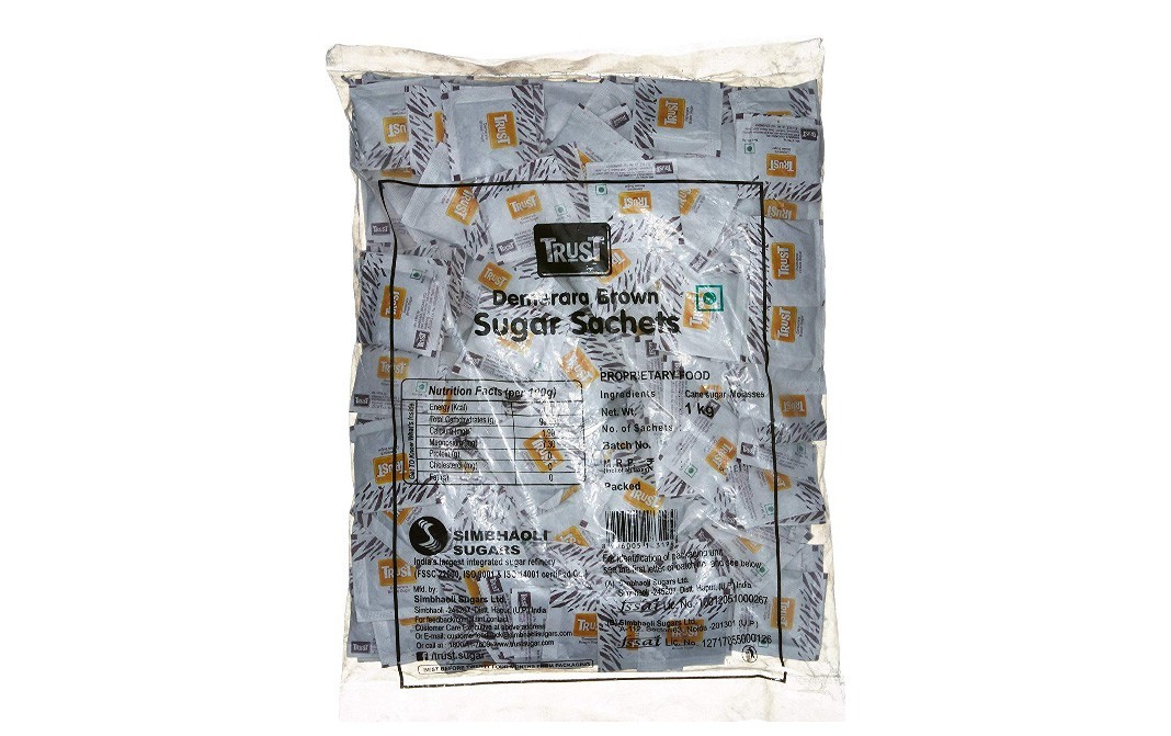 Trust Demarara Brown Sugar Sachets   Pack  1 kilogram